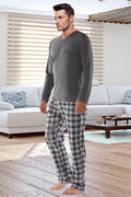 Men's Casual Long-sleeved Cotton Pajama Set